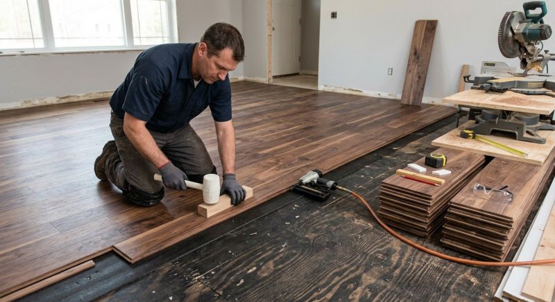 Our team working on Flooring Service projects in Bellevue, WA
